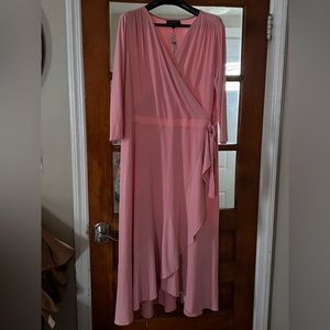 Lane Bryant Pink Faux Wrap Dress 18/20